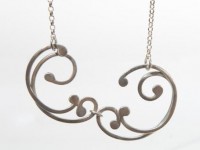 Silver Double Link Baroque Necklace