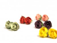 Mixed Colour Rosebud Studs