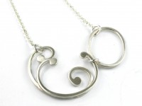 Baroque Necklace (One shape with hoop on belcher chain)